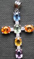 Sapphire & Diamond Cross